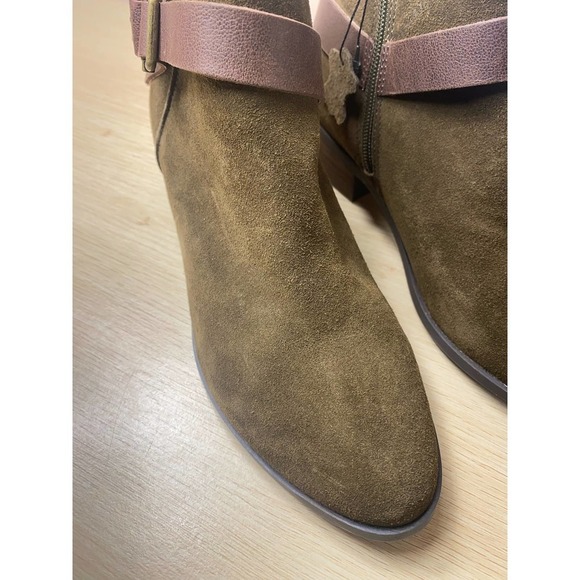 American Rag Brianal Dark Brown Suede Boots Ankle Boots w/Buckle NWT size 6.5 - Picture 6 of 10